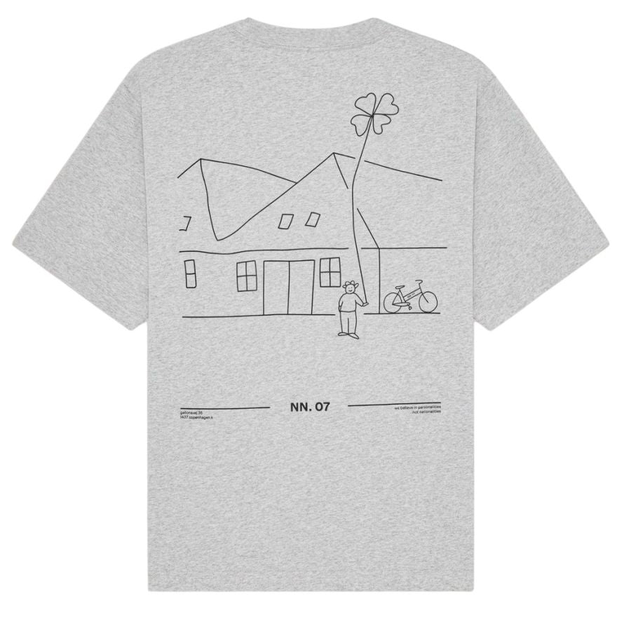 NN.07 Jett Print T-shirt Grijs