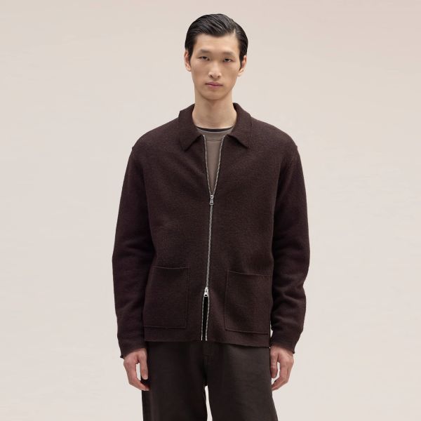 NN.07 Jonas Boiled Hybrid Vest Donker Bruin