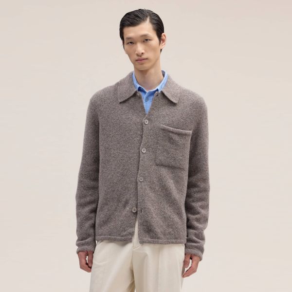 NN.07 Jonas Boucle Yarn Vest Bruin