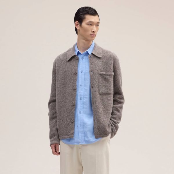 NN.07 Jonas Boucle Yarn Vest Bruin