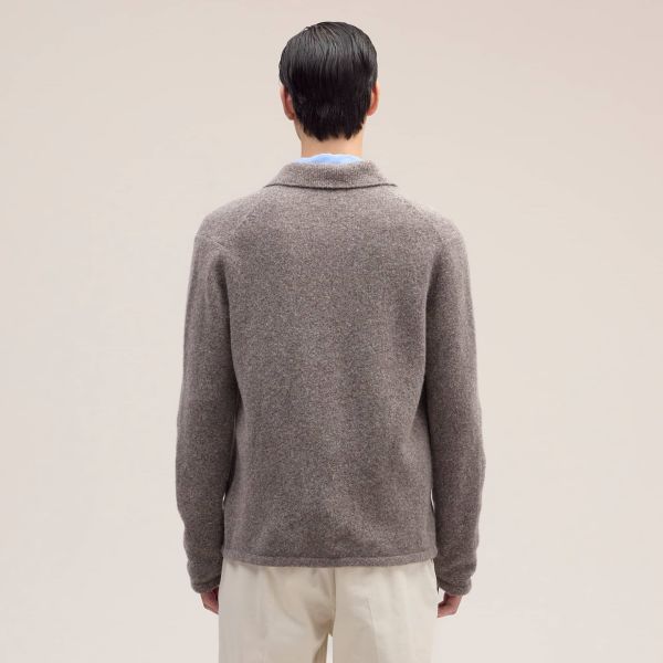 NN.07 Jonas Boucle Yarn Vest Bruin
