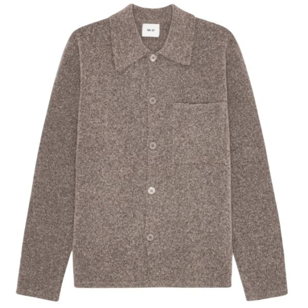 NN.07 Jonas Boucle Yarn Vest Bruin