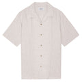 NN.07 Julio Open Collar Linen Overhemd Off White