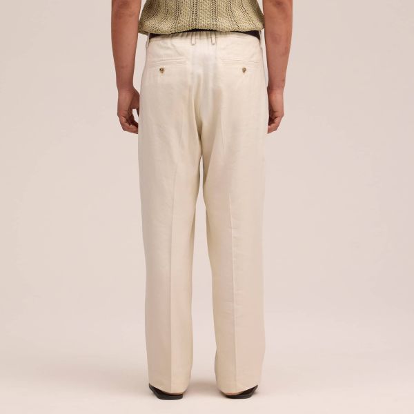 NN.07 Kay Linen Broek Off White