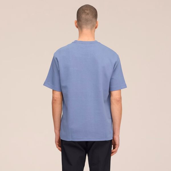 NN.07 Nat Logo T-shirt Blauw