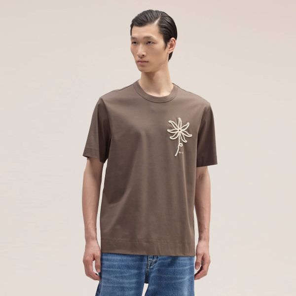 NN.07 Pedro EMB T-shirt Bruin