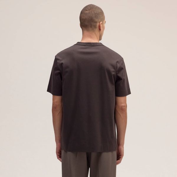 NN.07 Pedro EMB T-shirt Donker Bruin