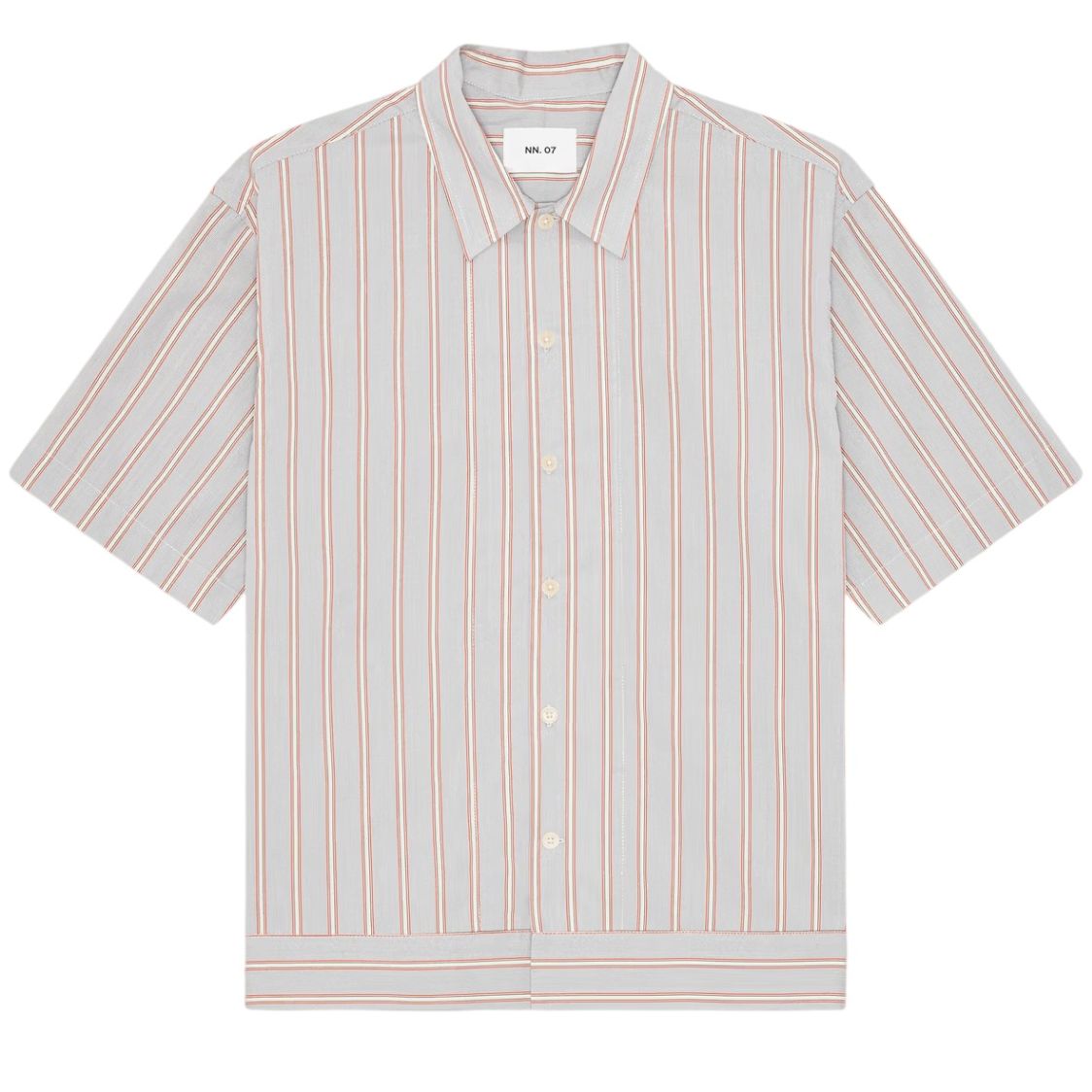 NN.07 Reed Striped Overhemd Blauw/Rood