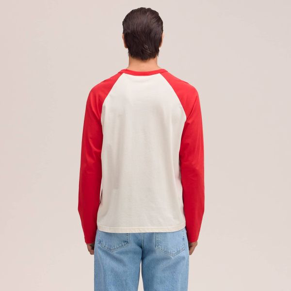 NN.07 Regie Longsleeve T-shirt Off White/Rood