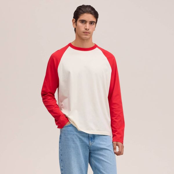 NN.07 Regie Longsleeve T-shirt Off White/Rood