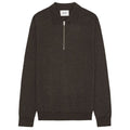 NN.07 Sergio Zip Longsleeve Polo Donker Bruin