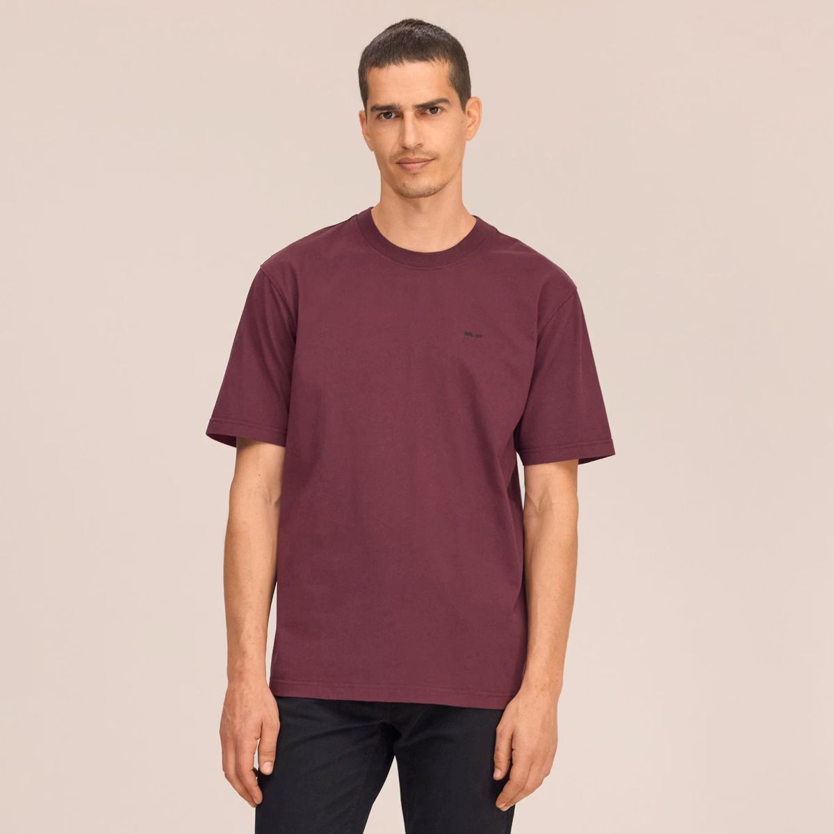 NN.07 Adam EMB T-shirt Bordeaux