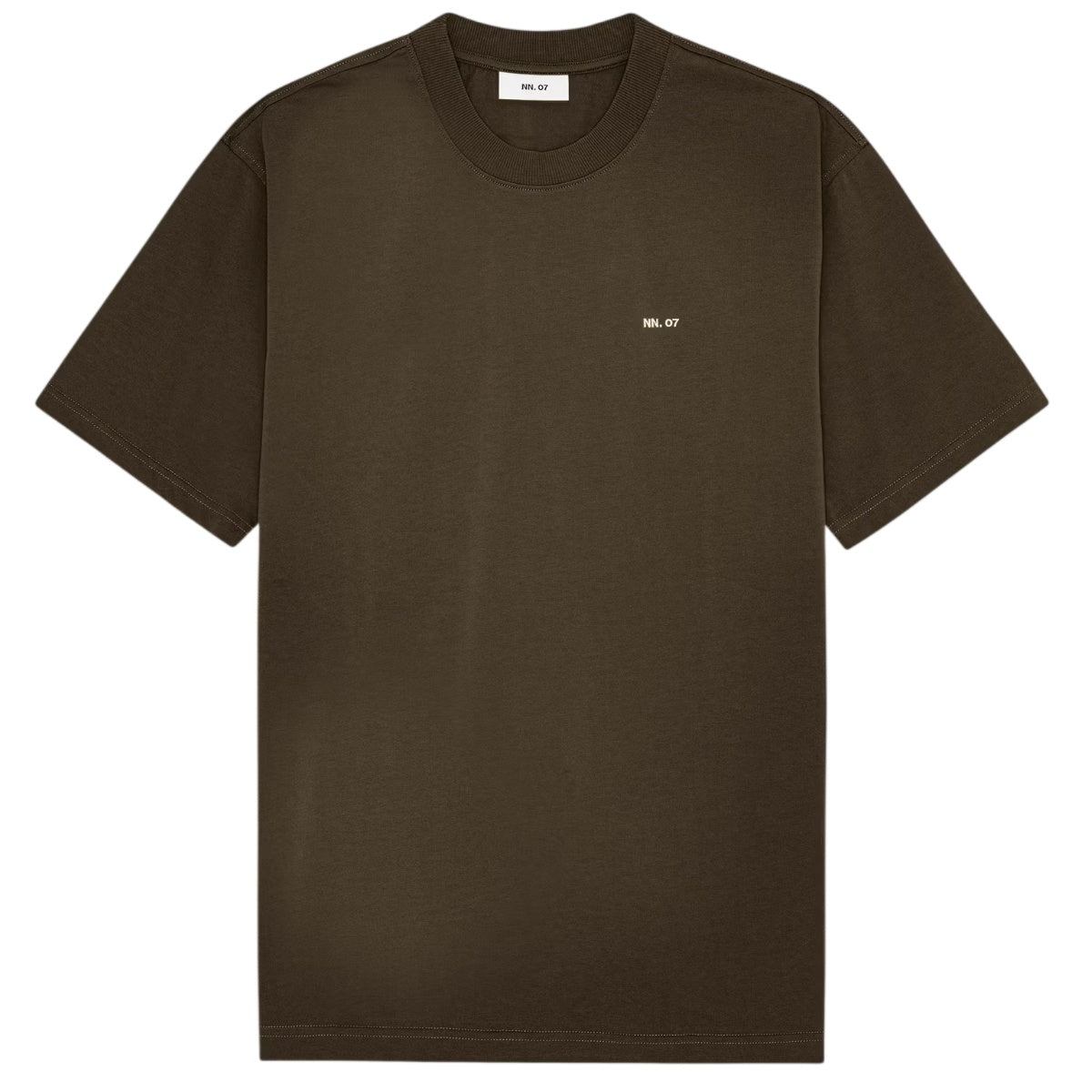 NN.07 Adam EMB T-shirt Donker Groen