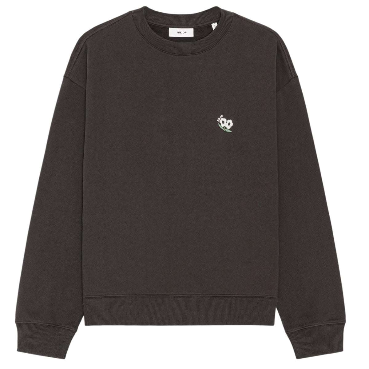 NN.07 David EMB Sweater Bruin