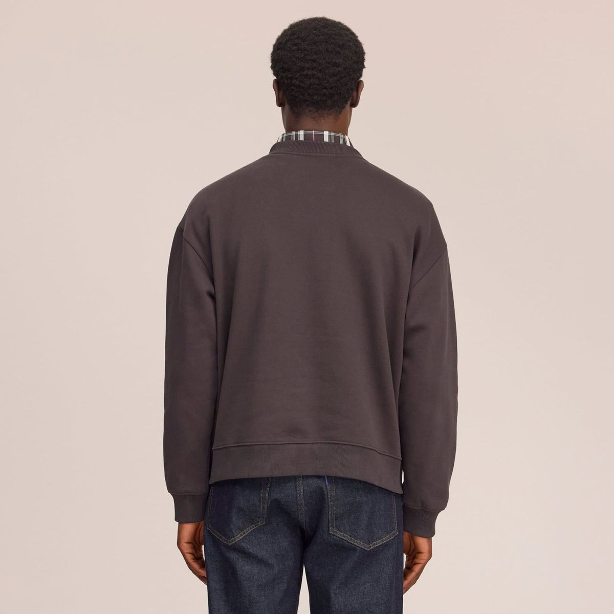 NN.07 David EMB Sweater Bruin