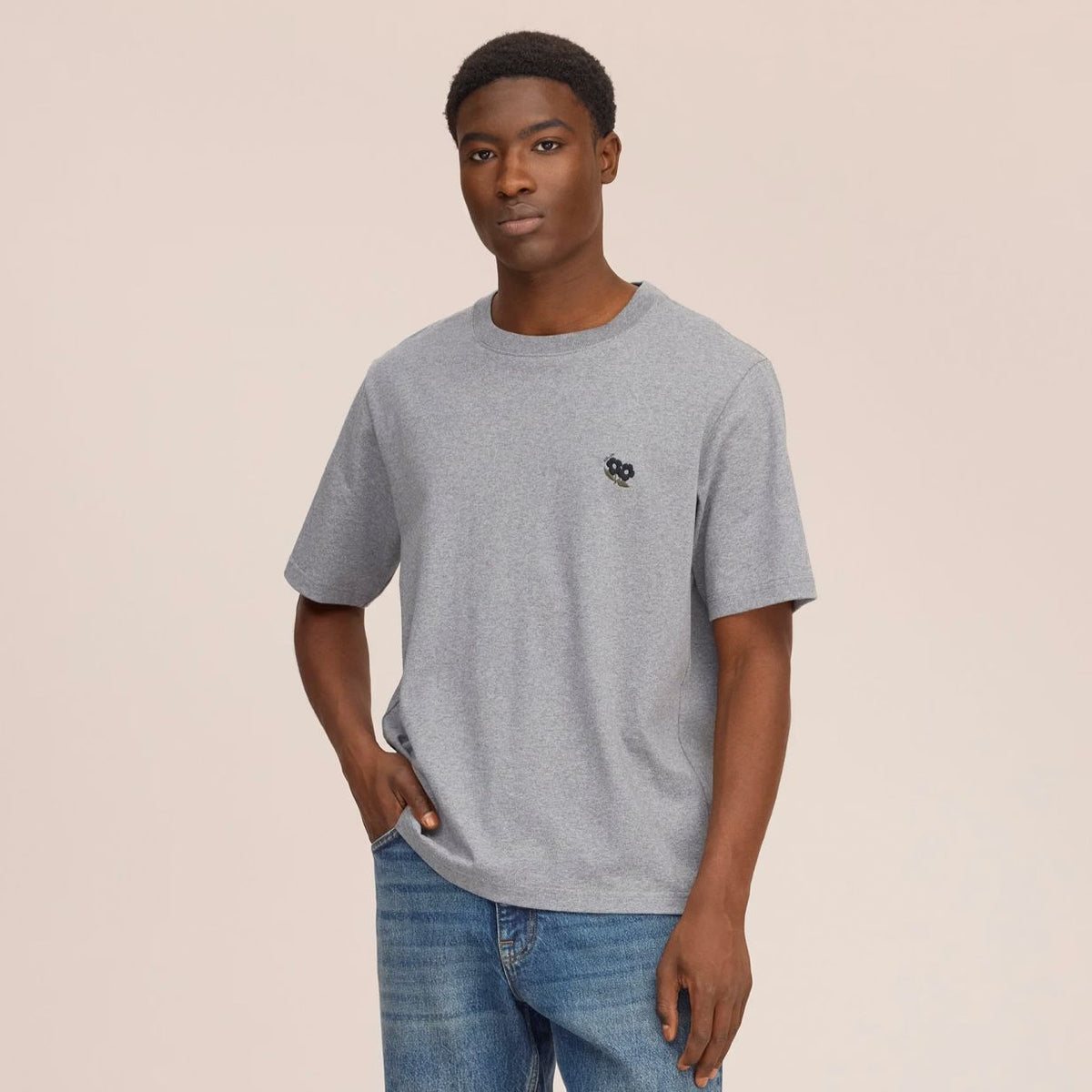 NN.07 Jett Embro T-shirt Grijs