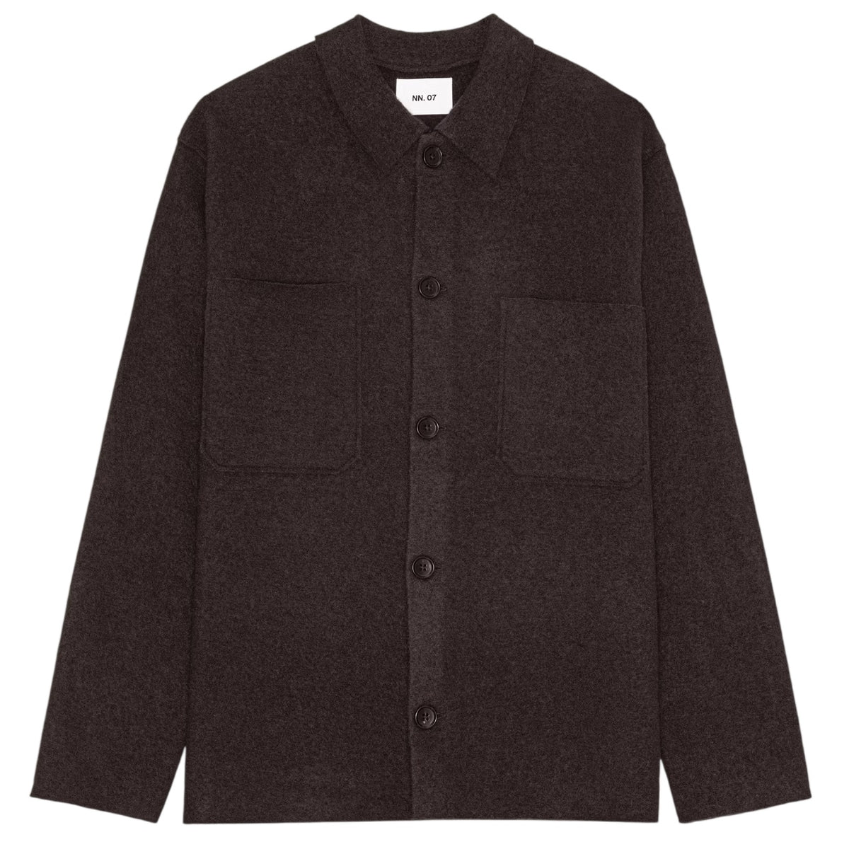 NN.07 Jonas Knit Überhemd Braun