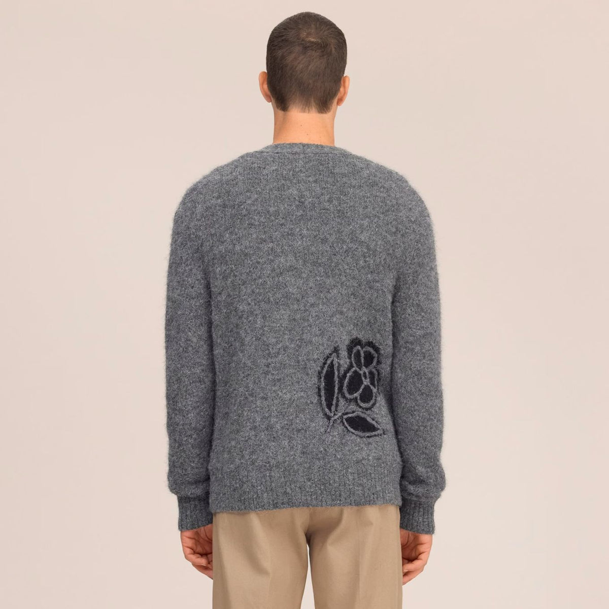 NN.07 Kyle Flower Cardigan Grijs
