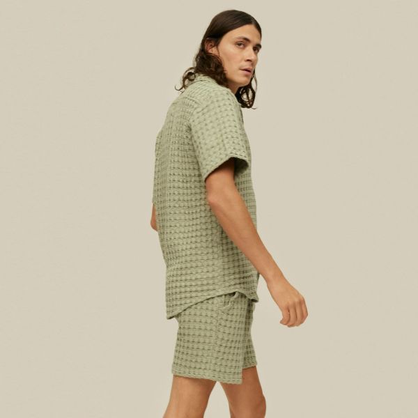 OAS Cuba Waffle Overhemd Groen