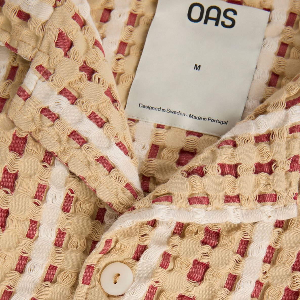 OAS Lano Cuba Overhemd Rood/Beige