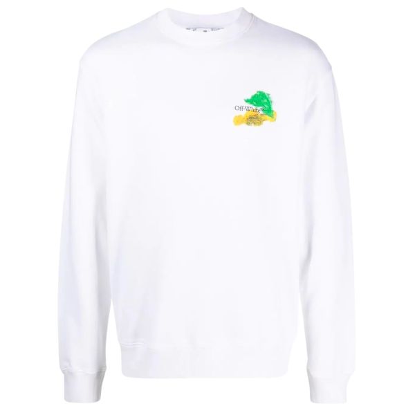 Off-White Brush Arrow Slim Sweater Wit