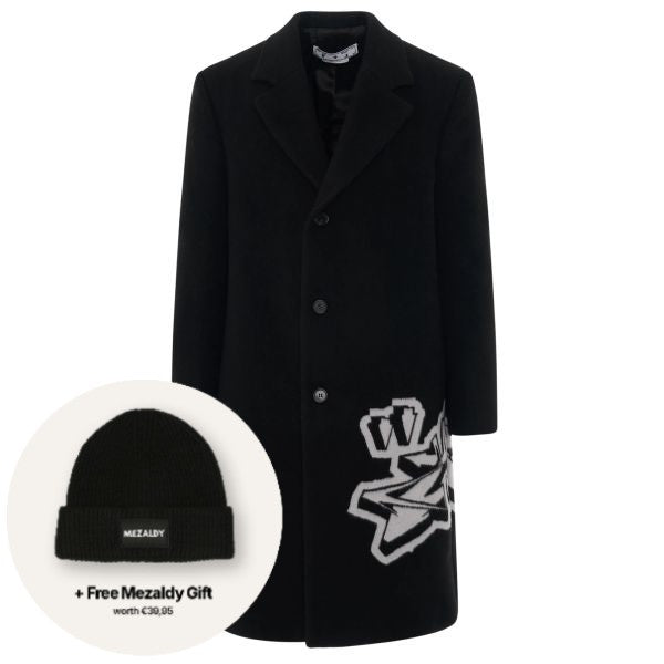 Off-White Graffiti Wool Skate Jas Zwart