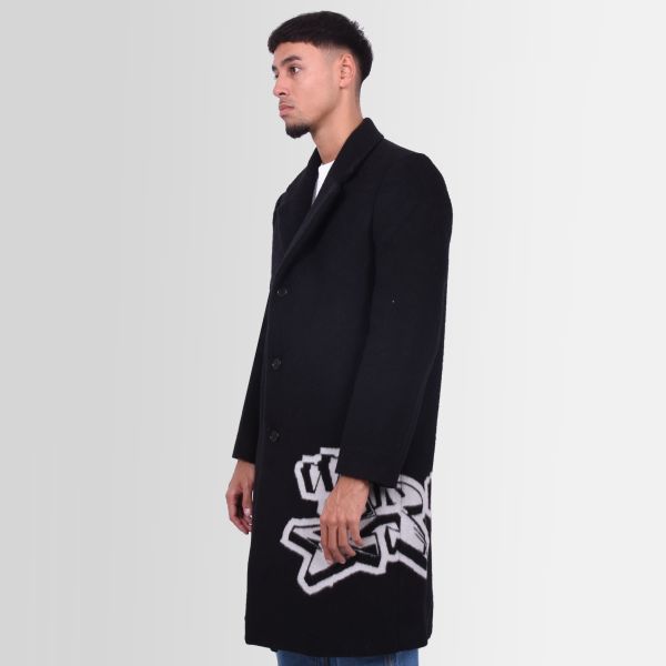 Off-White Graffiti Wool Skate Jas Zwart