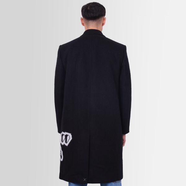 Off-White Graffiti Wool Skate Jas Zwart