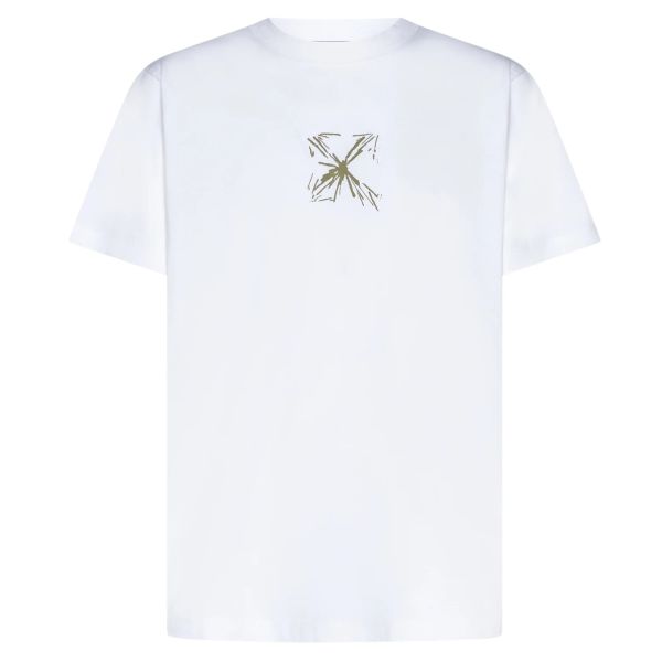 Off-White Splash Arrow Slim T-shirt Wit