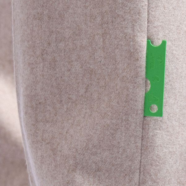 Off-White Tag Wool Zip Broek Beige