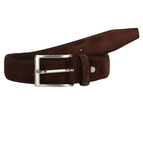 Officine Napoli Suede Riem Donker Bruin