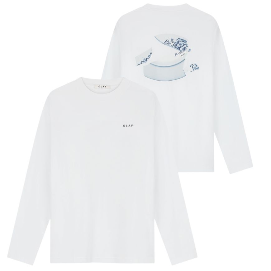 Olaf Broken Plate Longsleeve T-shirt Wit