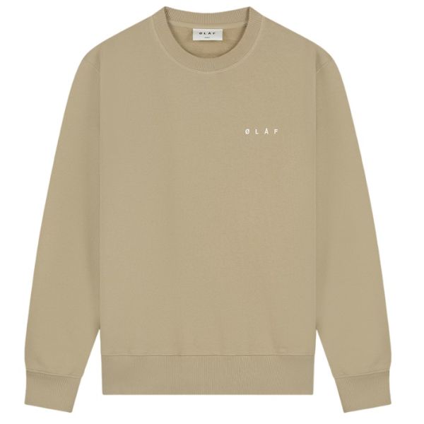 Olaf Brushstroke Face Sweater Beige