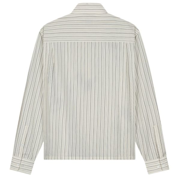 Olaf Brushstroke Logo Stripe Overhemd Off White