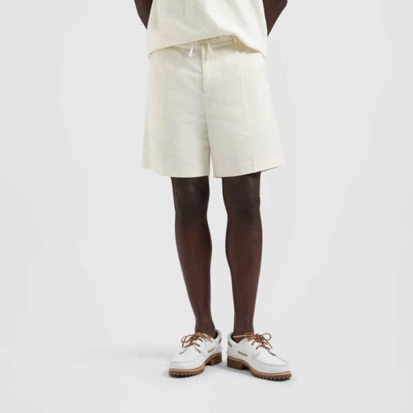 Olaf Cotton Linen Korte Broek Off White