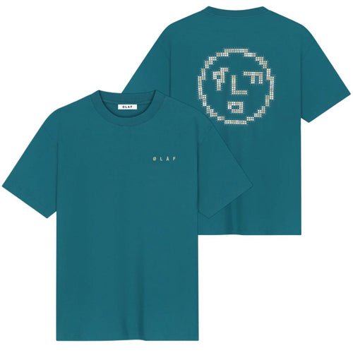 Olaf Dotted Face T-shirt Blauw
