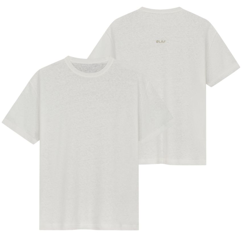 Olaf Essential Cotton Linen T-shirt Off White