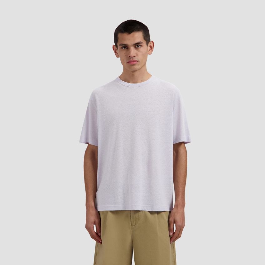 Olaf Essential Cotton Linen T-shirt Paars