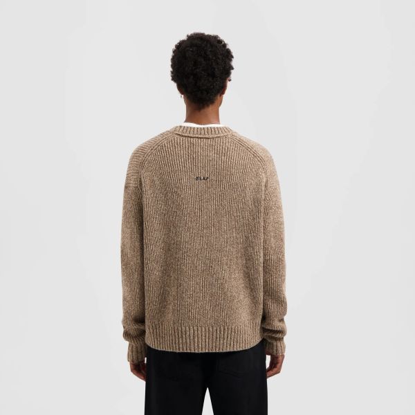 Olaf Essential Melange Knitted Sweater Beige