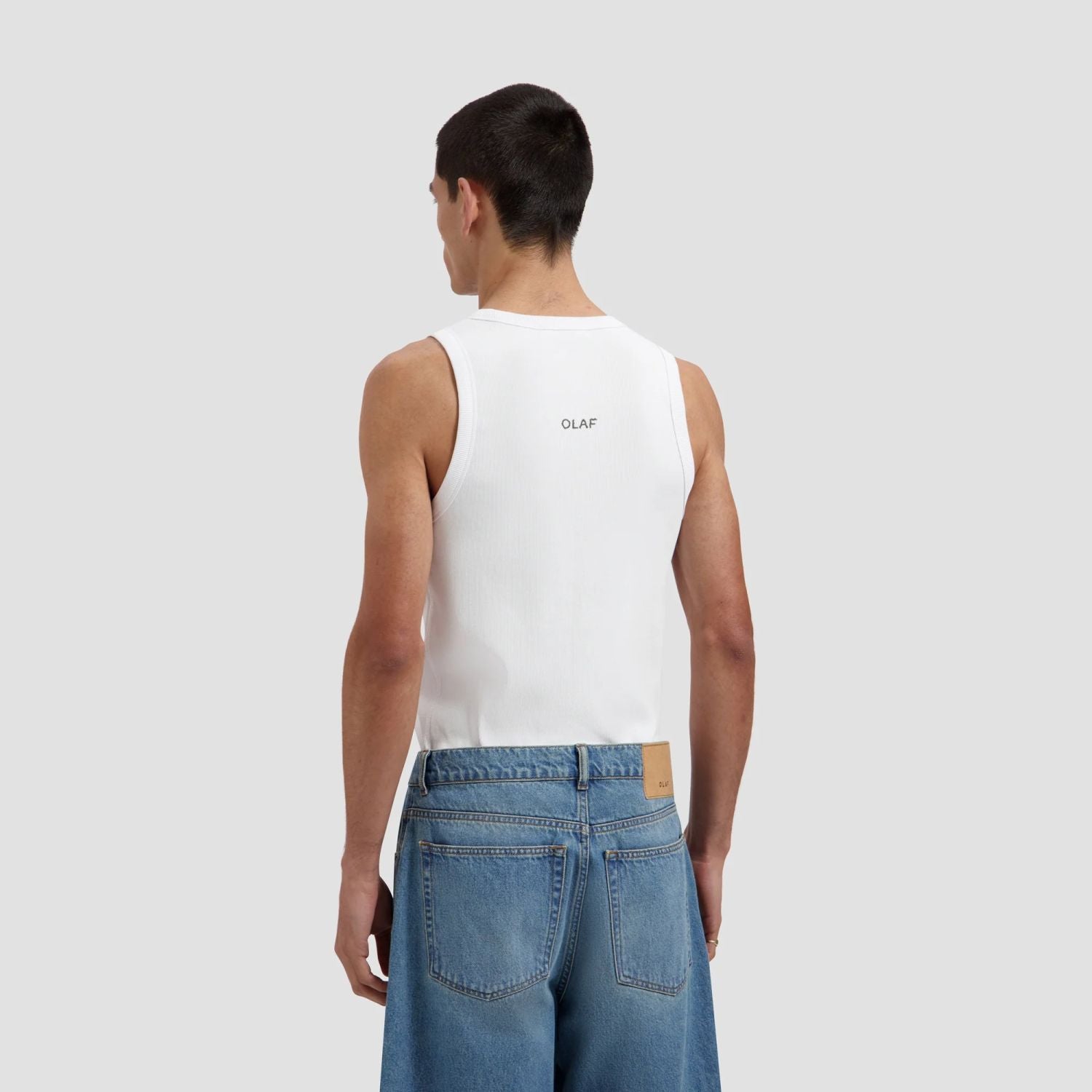 Olaf Essential Rib Tank Top Wit