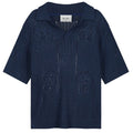 Olaf Face Logo Knit Polo Navy