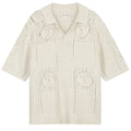 Olaf Face Logo Knit Polo Off White