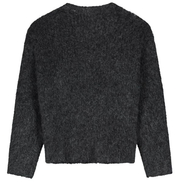 Olaf Hairy Knitted Sweater Antraciet