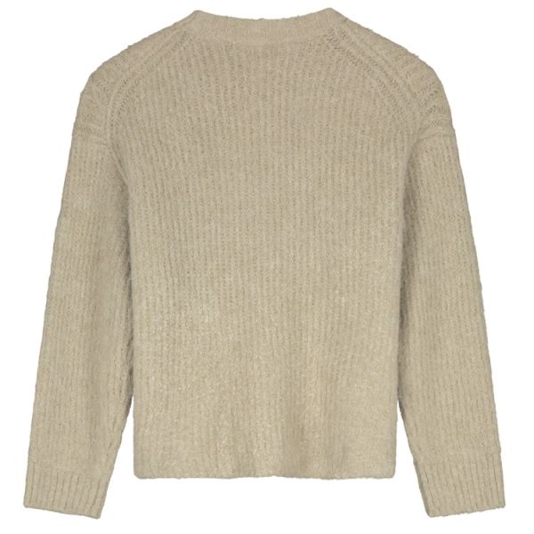 Olaf Hairy Knitted Sweater Beige