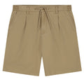 Olaf Herringbone Pleated Korte Broek Beige
