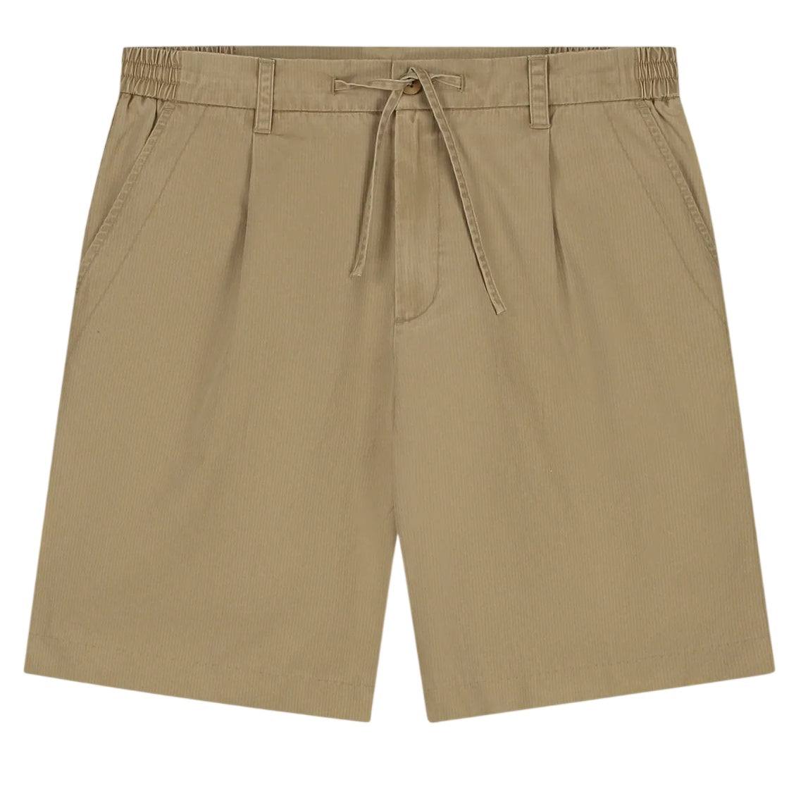 Olaf Herringbone Pleated Korte Broek Beige