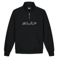 Olaf Italic Zip Mock Sweater Zwart