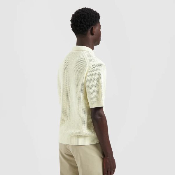 Olaf Knit Polo Licht Geel