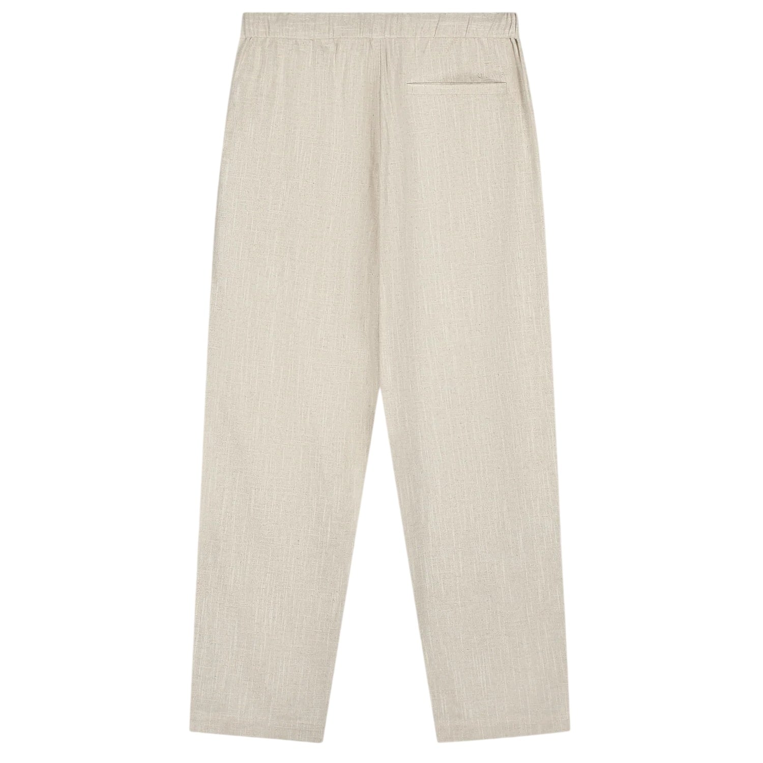 Olaf Linen Barrel Leg Broek Beige