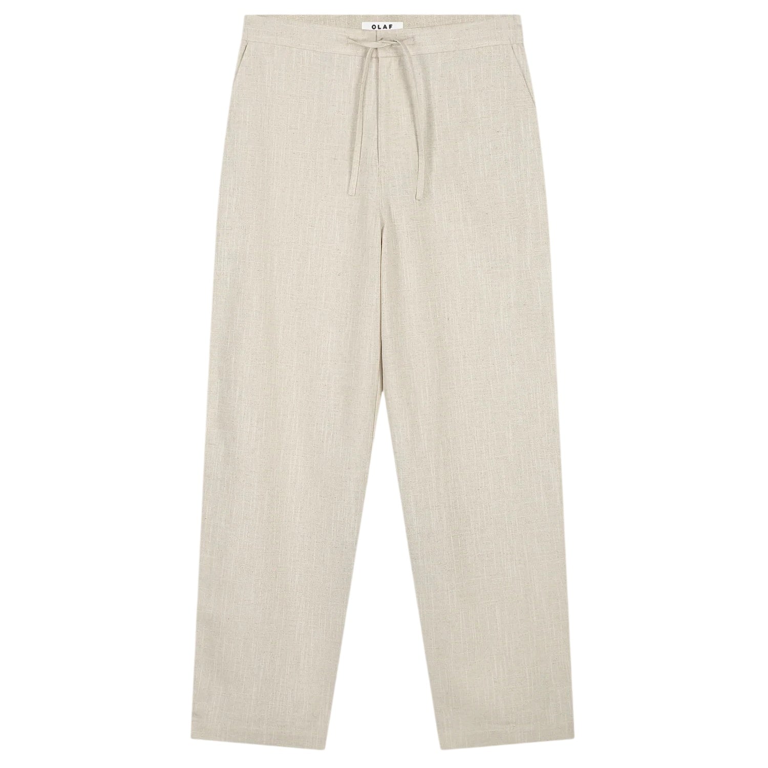 Olaf Linen Barrel Leg Broek Beige